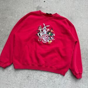Vintage red looney tunes crewneck Size Large